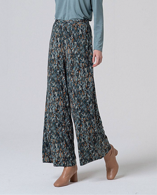 Pantalón ALRA amplio azul petróleo