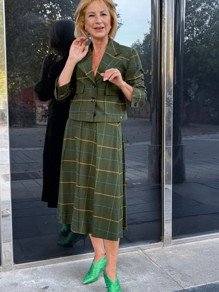 Falda NICU cuadros y tablas kaki