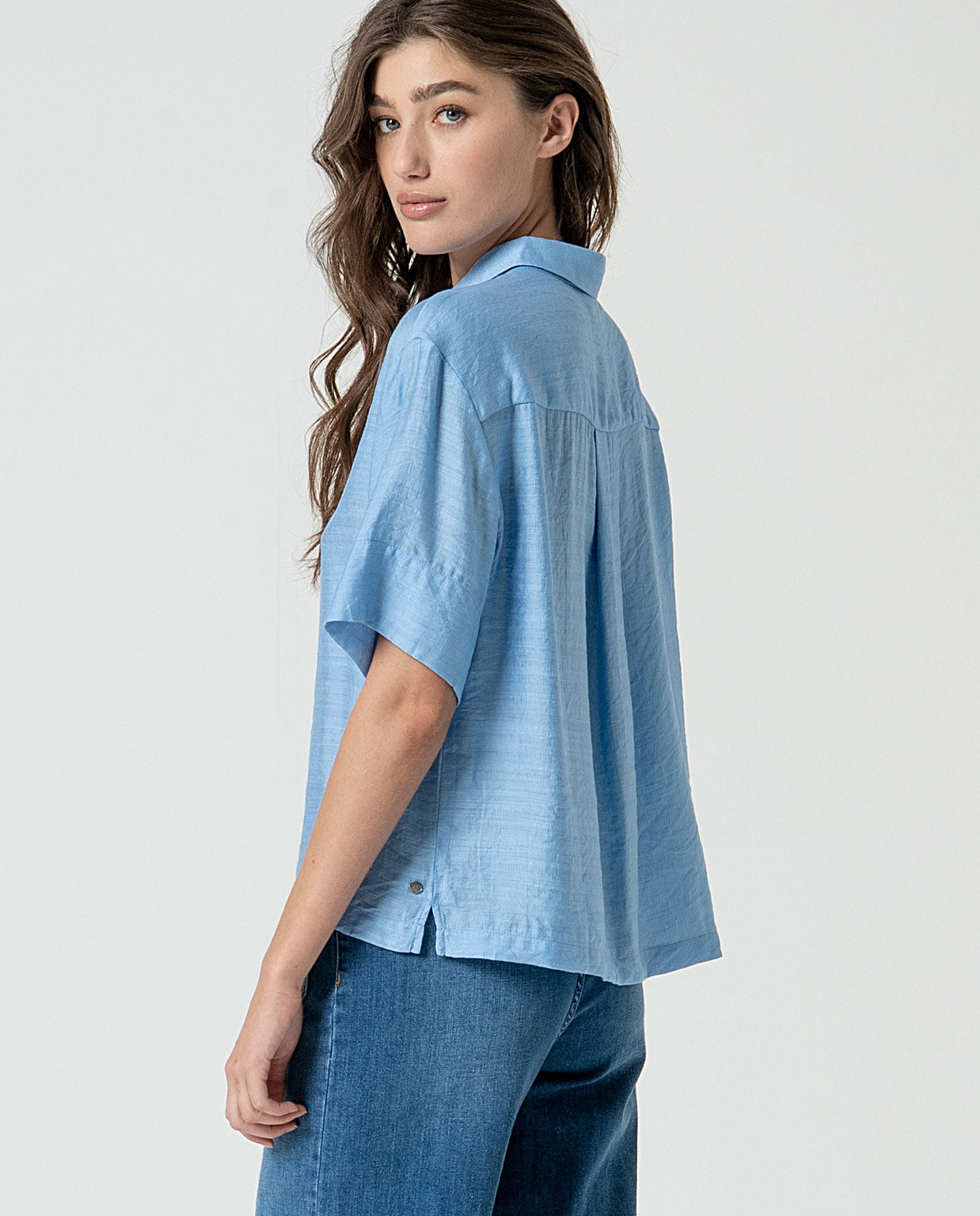 Camisa LISA manga corta azul celeste