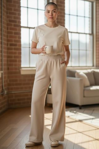 Pantalón NAGORE holgado beige