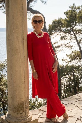 Conjunto CORA casaca y pantalón rojo