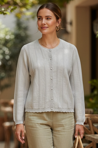 Chaqueta MORA canalé en fantasía beige