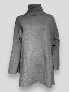 Jersey Cairo de cuello vuelto holgado gris