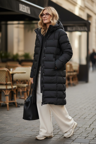 Parka PUDDLE guateado largo negro