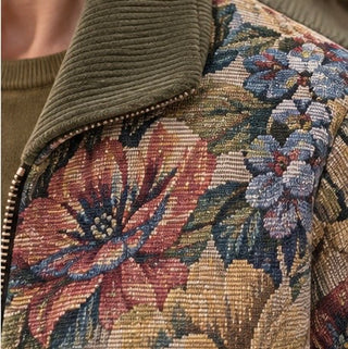 Chaqueta BECKY tapiceria con cuello de pana