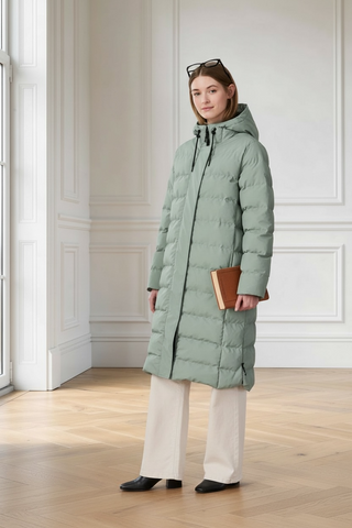 Parka PUDDLE guateado largo azul cielo