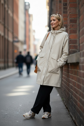 Parka NEBBIA bolsillos grandes beige