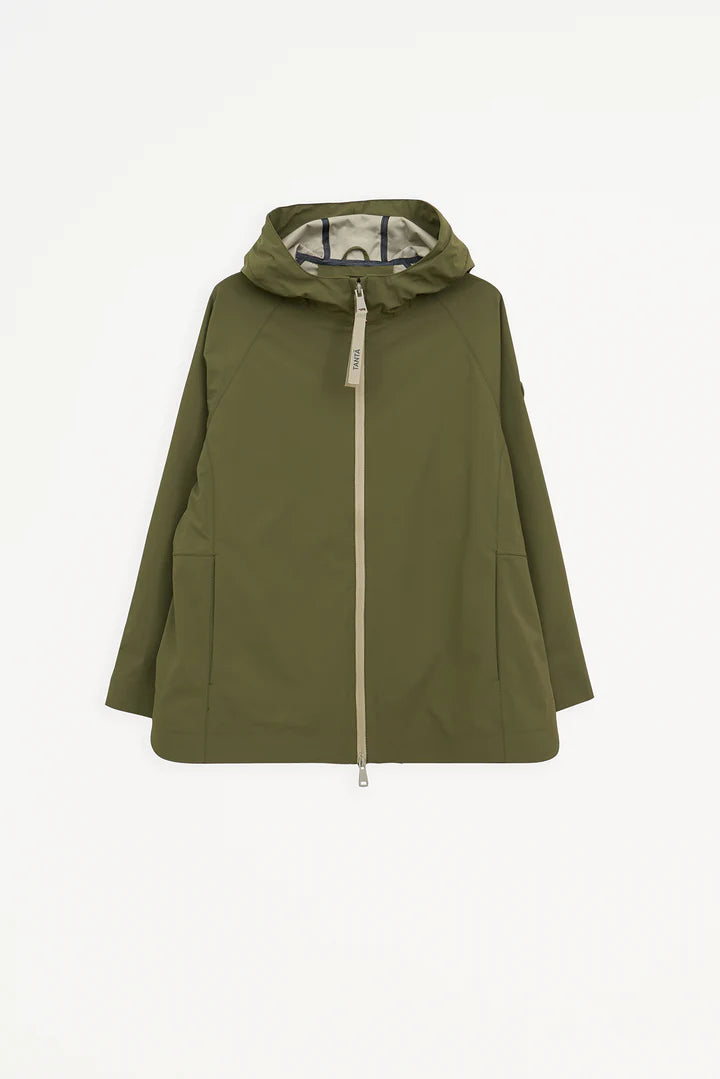 Parka tantä NOE corta con capucha en kaki
