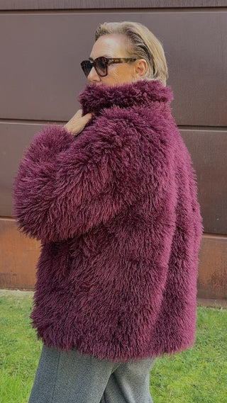 Chaqueta FINE de pelo con cremallera grante