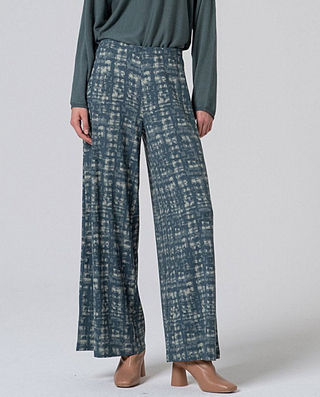 Pantalón OMER ancho azul acero