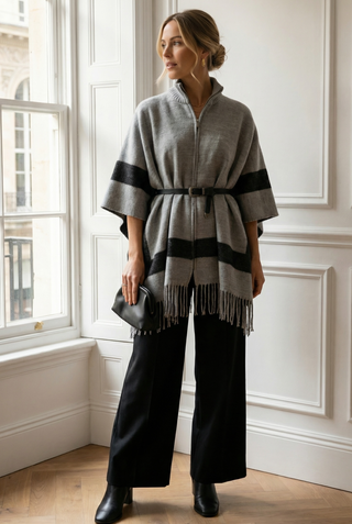 Poncho POLI con cirre de cremallera