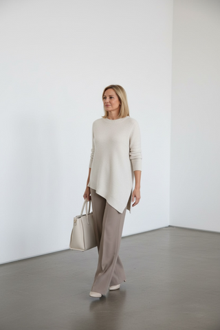 Jersey LIZZY asimétrico punto blanco