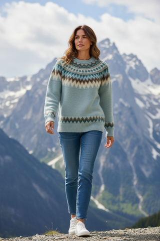 Jersey ALÍSEA con estampado invernal cielo