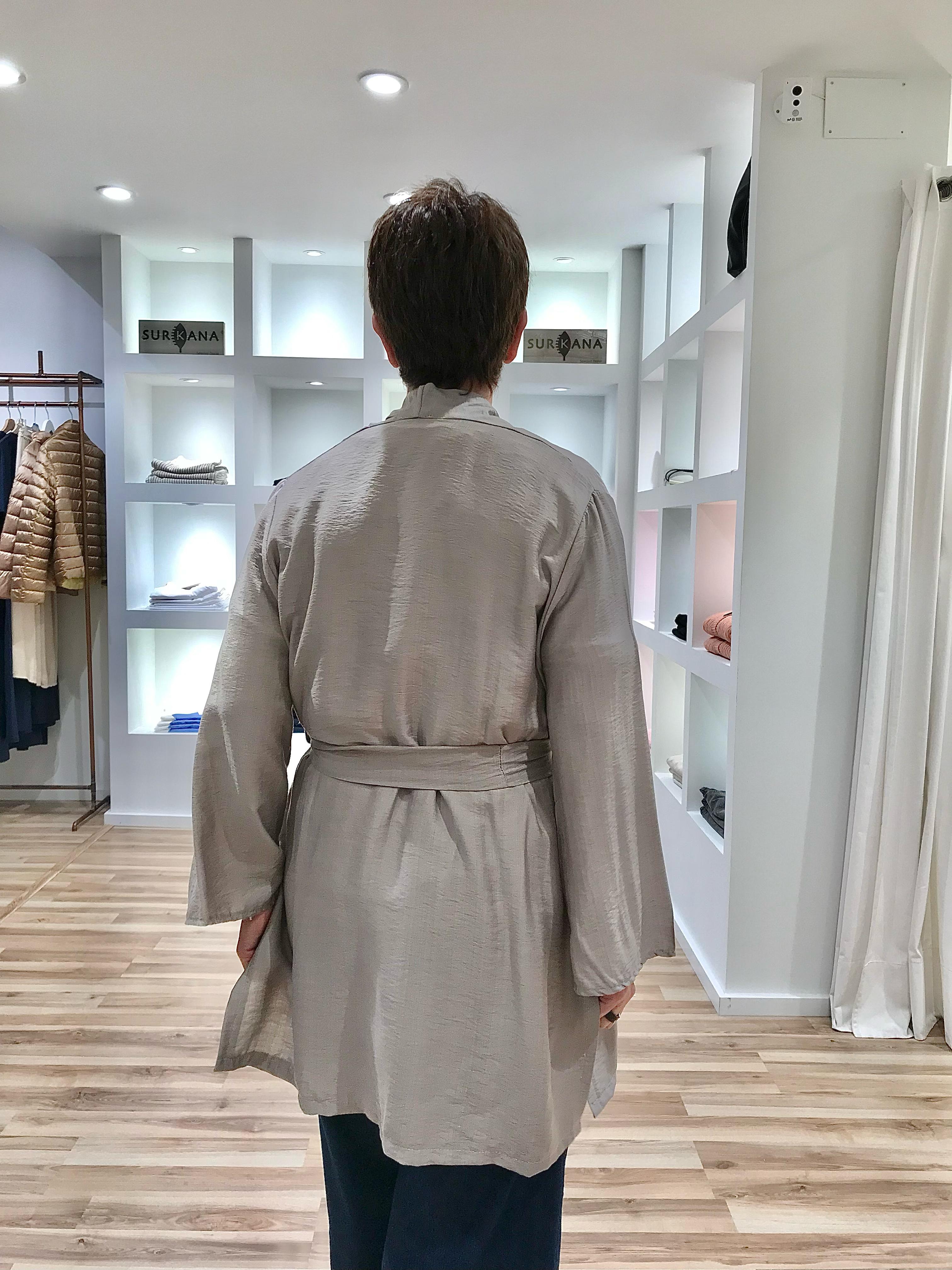 Kimono MULÁN liso corto beige