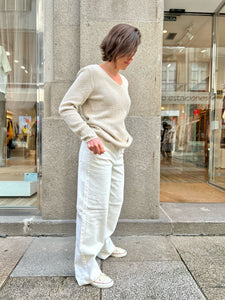 Pantalón COLLY vaquero ancho blanco