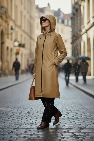 Parka TORMENTA midi gruesa camel