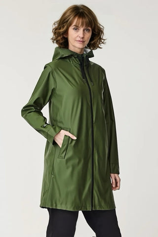 Parka NUOVOLA midi bolsillos verde