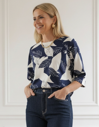 Camiseta SOMA manga 3/4 azul