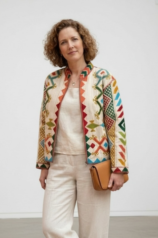 Chaqueta POLINA corta bordada ethnica