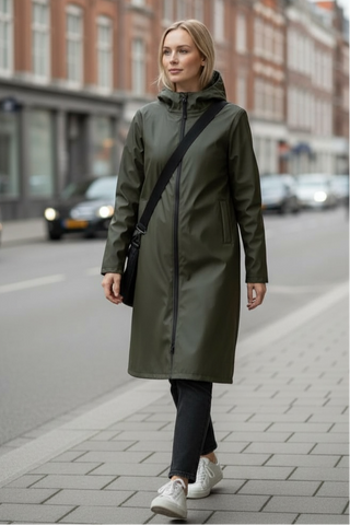 Parka TORMENTA midi gruesa kaki