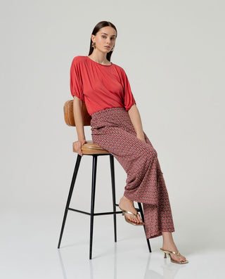 Pantalon HICE ancho granate