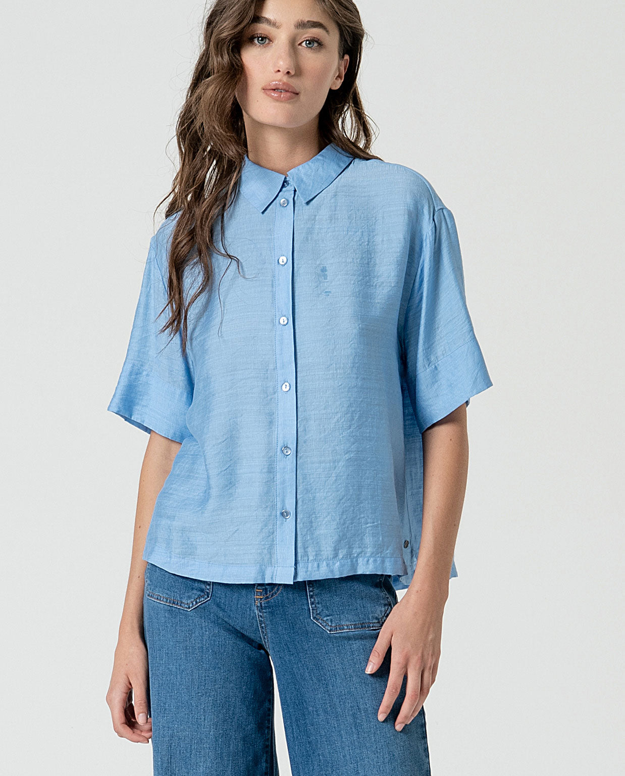 Camisa LISA manga corta azul celeste