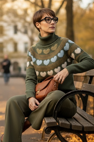 Jersey HEART con corazones kaki