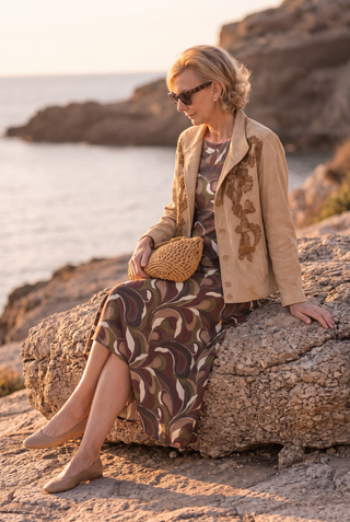 Chaqueta BABET antelina con adornos