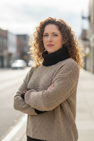 Jersey VAILA grueso rizado camel