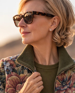 Chaqueta BECKY tapiceria con cuello de pana