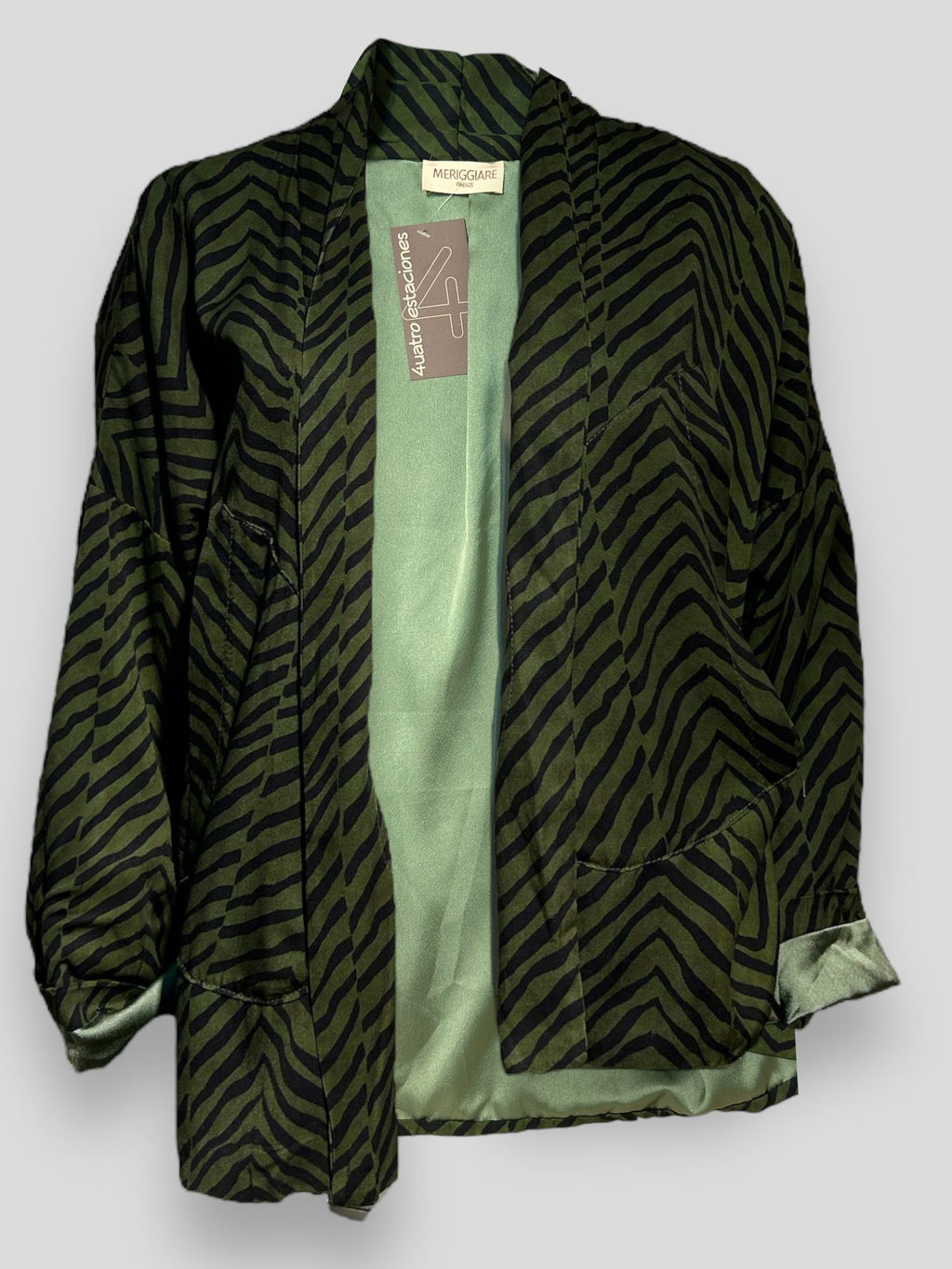 Chaqueta LONDON estampado rayas verdes