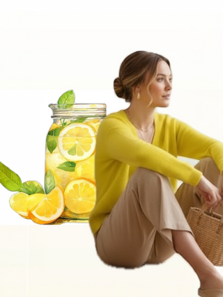 Jersey LYN básico de cuello pico limón