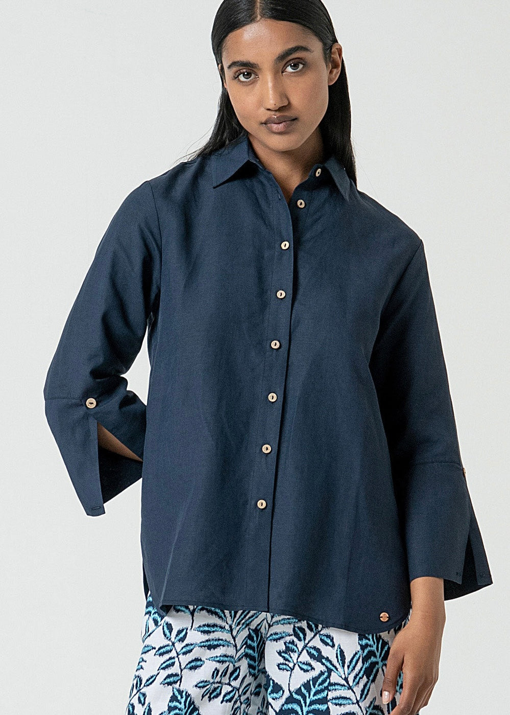 Camisa TINE con manga 3/4 marino