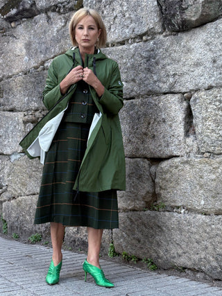 Parka NUOVOLA midi bolsillos verde