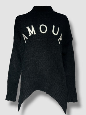 Jersey AMOUR oversize letras negro