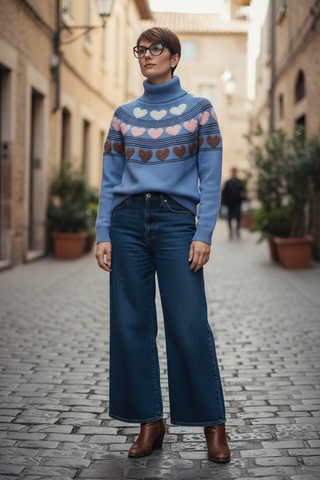 Jersey HEART con corazones azul