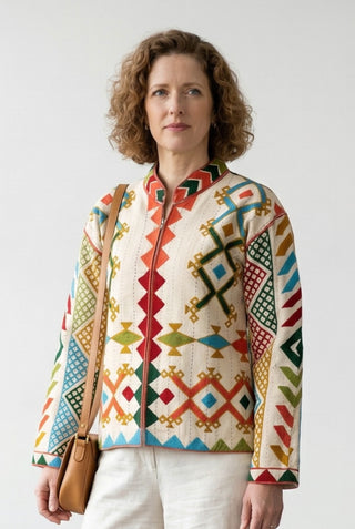 Chaqueta POLINA corta bordada ethnica