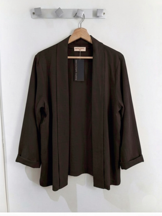 Kimono IRUN liso marrón chocolate