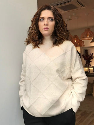 Jersey GLEND estampado ochos beige