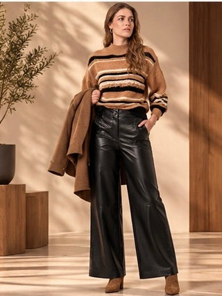 Pantalon CAPU estilo recto y ancho negro