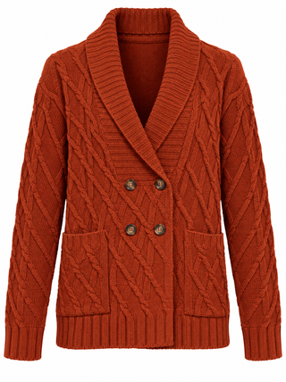 Chaqueta POTTS aranes cruzada teja
