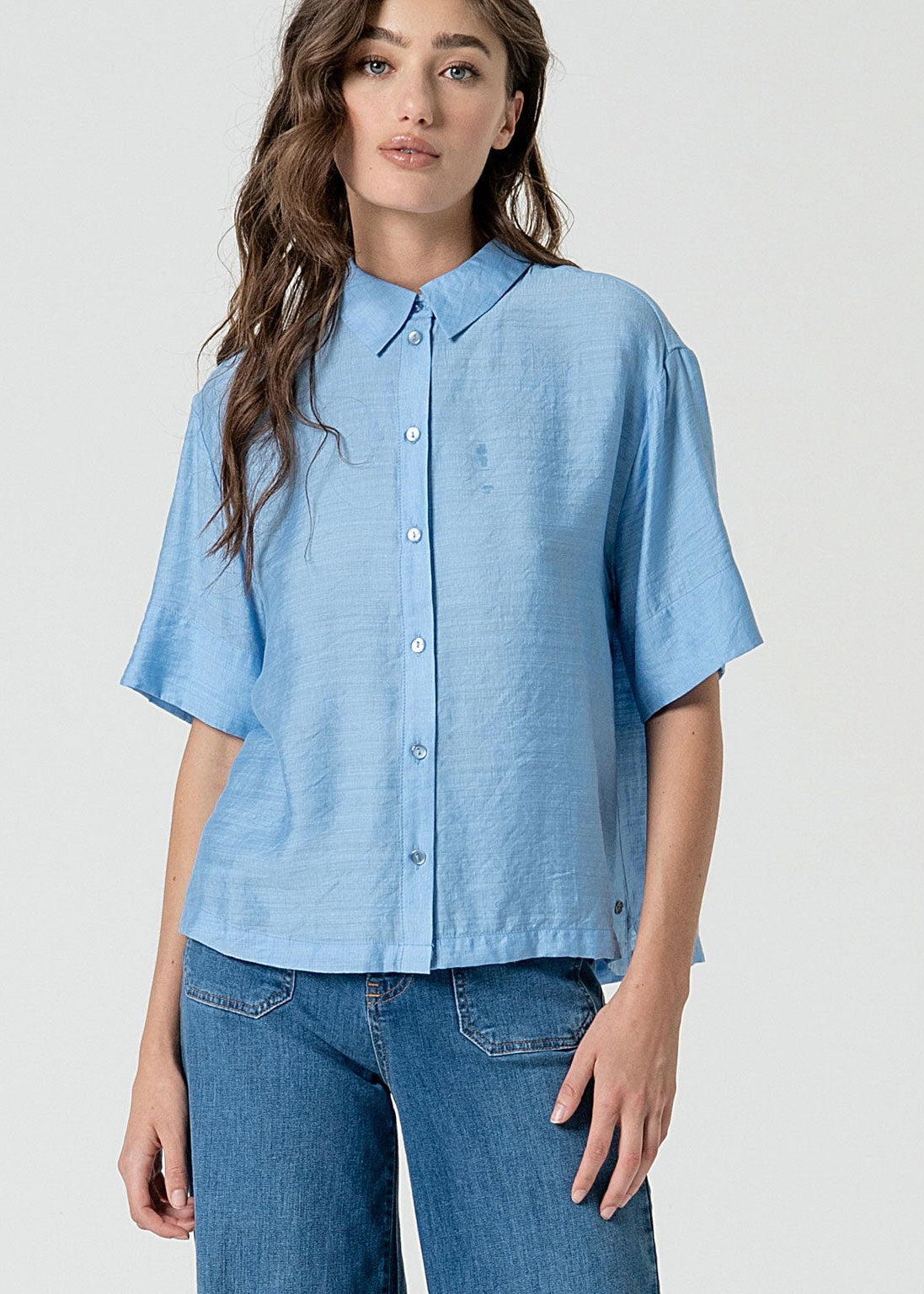 Camisa LISA manga corta azul celeste