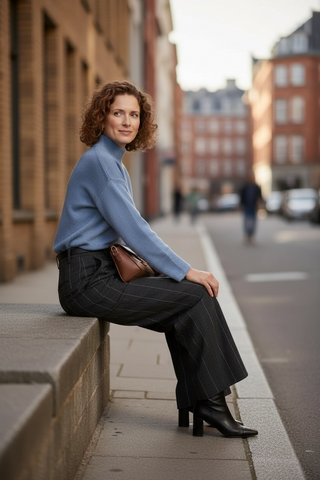 Pantalón IRDI con raya diplomática gris oscuro