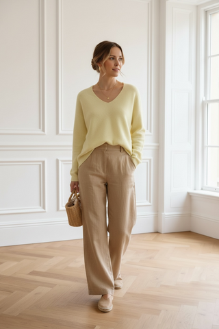 Jersey LYN básico de cuello pico pollito