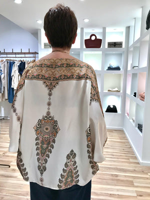 Blusa TING estampada cachmere en kaki