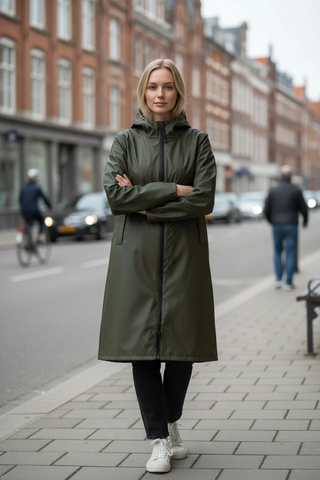 Parka TORMENTA midi gruesa kaki