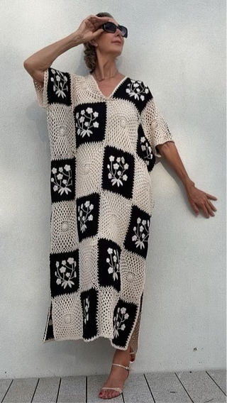 Vestido DARLA de crochet negro