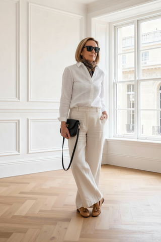 Camisa OFELIA estampada blanco