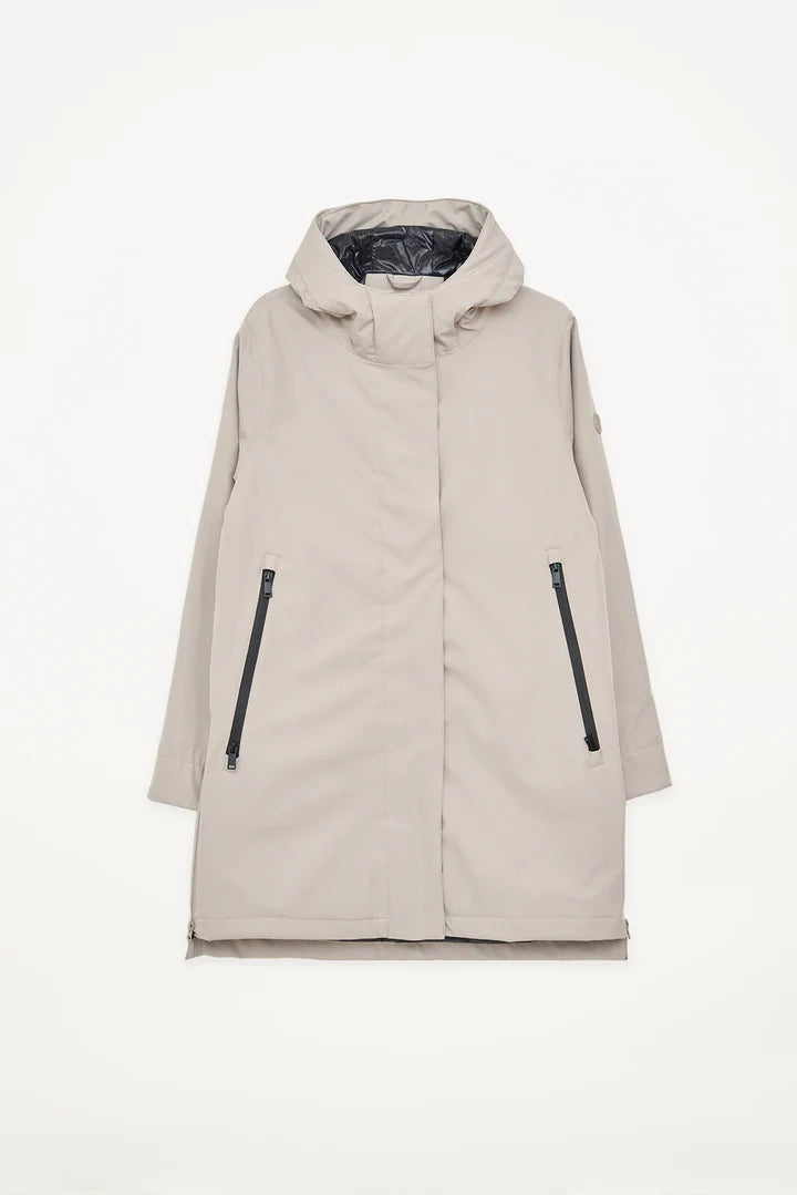 Parka ELURRA lisa acolchada beige