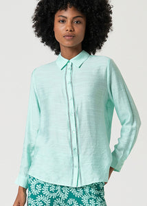 Camisa LIMI detalles fornitura verde agua